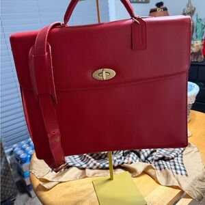 Coach Red Leather Interior